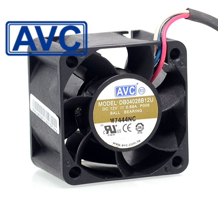 Original AVC DB04028B12U Cooling Fan 12V 0.66A 7.92W 4wires DB04028B12U Fans